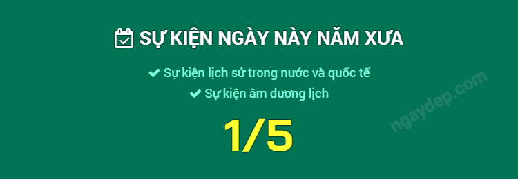 Sự kiện ngày này năm xưa ngày 1/5