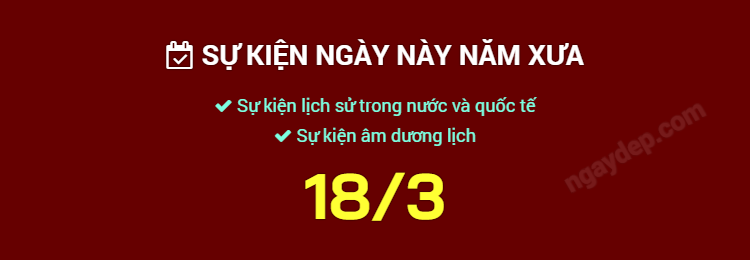 Sự kiện ngày này năm xưa ngày 18/3