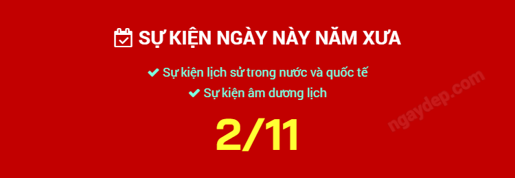 Sự kiện ngày này năm xưa ngày 2/11