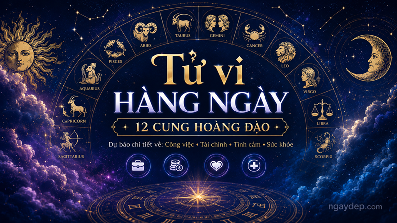Tử vi hàng ngày của 12 cung hoàng đạo
